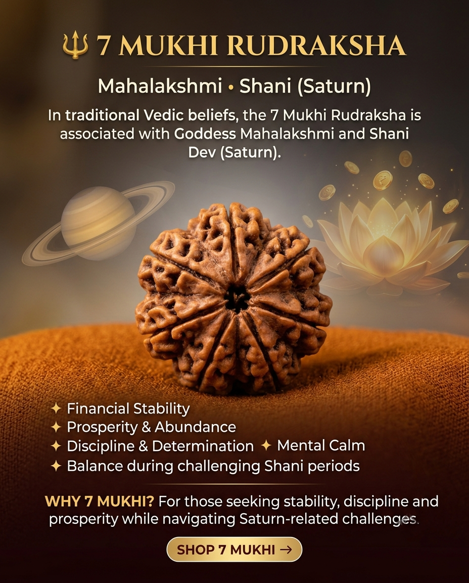 Buy 7 Mukhi Rudraksha Get 5 Mukhi Rudraksha FREE | Limited-Time Sawan Offer