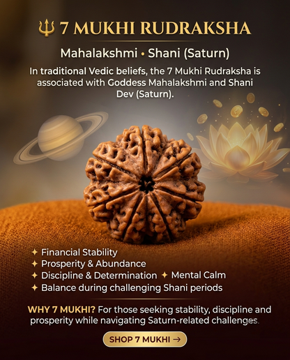 Buy 7 Mukhi Rudraksha Get 5 Mukhi Rudraksha FREE | Limited-Time Sawan Offer