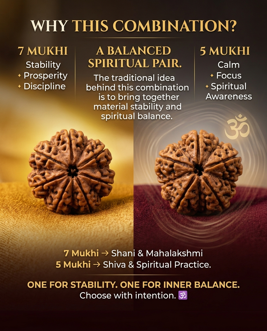 Buy 7 Mukhi Rudraksha Get 5 Mukhi Rudraksha FREE | Limited-Time Sawan Offer