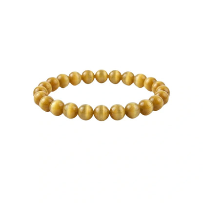 Cat’s Eye Healing Bracelet with Polished Round Beads