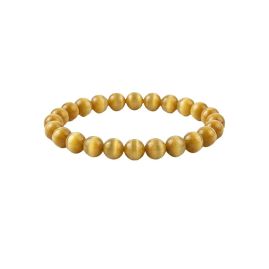 Cat’s Eye Healing Bracelet with Polished Round Beads