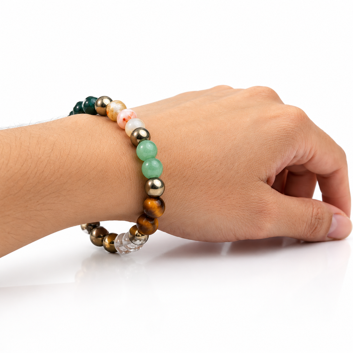 Money Magnet Gemstone Bracelet on Wrist