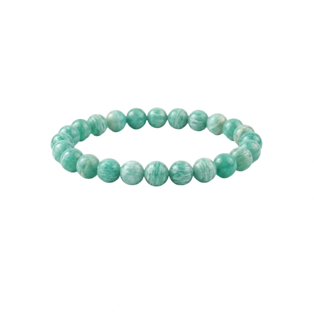 Natural Amazonite gemstone bracelet with 8mm round beads