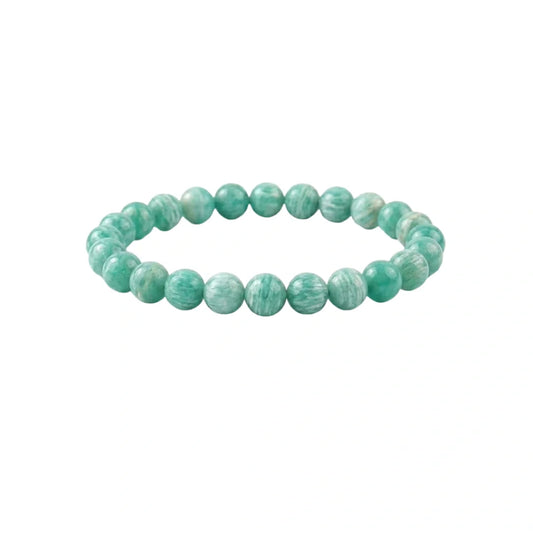 Natural Amazonite gemstone bracelet with 8mm round beads