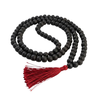 Authentic Karungali Jap Mala with Natural Ebony Wood Beads