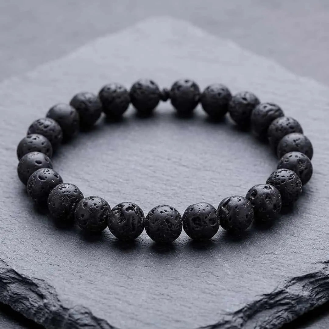 Lava Stone Bracelet 8mm – Energy, Balance, Money & Positive Vibes