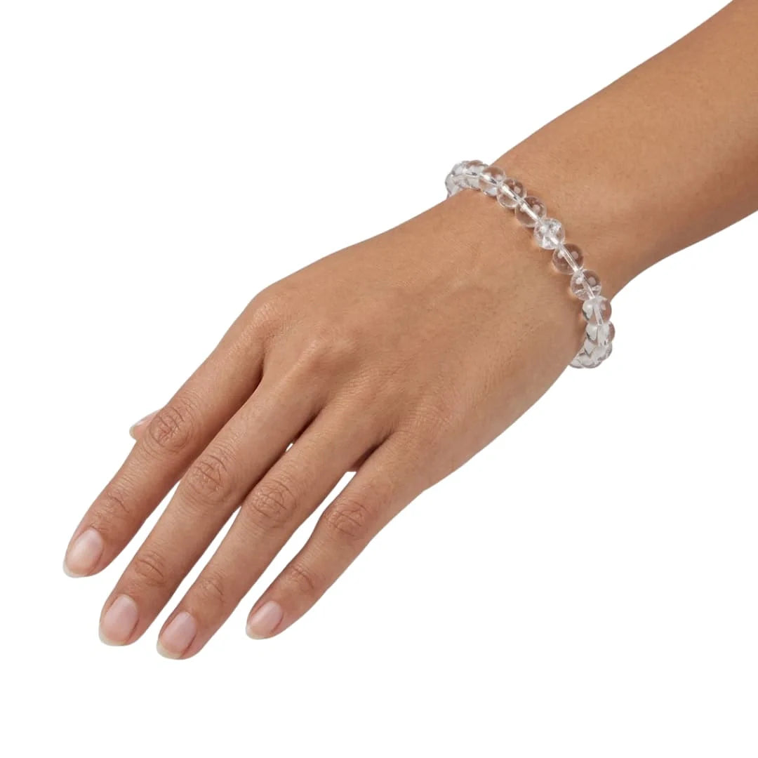 Natural Sphatik Bracelet Wearing Image