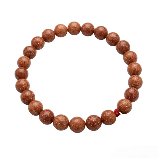 Natural Sunstone bracelet 8mm AAA grade beads close-up with sparkling texture for healing and positive energy